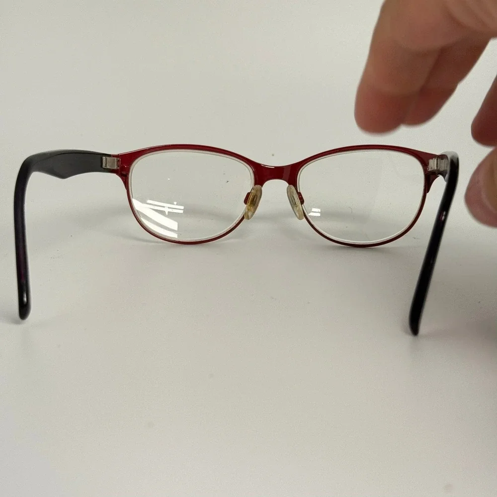 Gok Wan 59 Purple Marble Red Cat Eye Eyeglass Frames 53-17-135 GW 25381924
